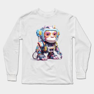 Cartoon monkey robots. T-Shirt, Sticker. Long Sleeve T-Shirt